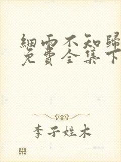 细雨不知归漫画免费全集下拉式漫画