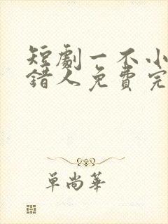 短剧一不小心撩错人免费完整版