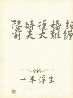 限时复婚 纯禽前夫太难缠