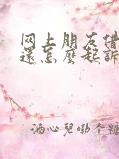 网上朋友借钱不还怎么起诉