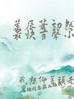 叶辰萧初然更新最快有声小说