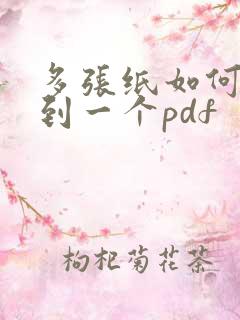多张纸如何扫描到一个pdf