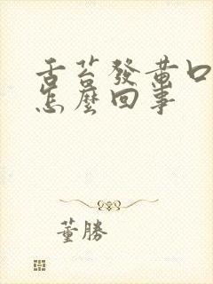 舌苔发黄口苦是怎么回事