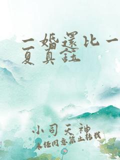 一婚还比一婚高夏真钰