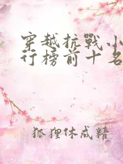 穿越抗战小说排行榜前十名