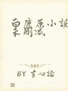 白鹿原小说原著未删减