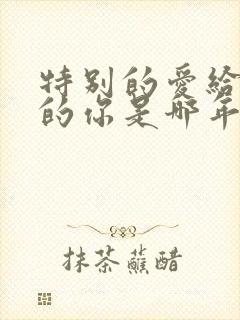 特别的爱给特别的你是哪年的歌曲