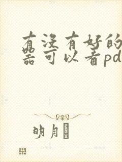 有没有好的阅读器可以看pdf