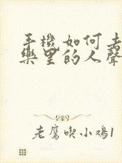 手机如何去掉音乐里的人声