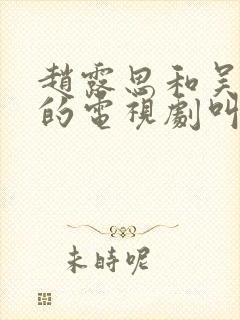 赵露思和吴磊演的电视剧叫什么