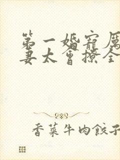 第一婚宠厉爷娇妻太会撩全文