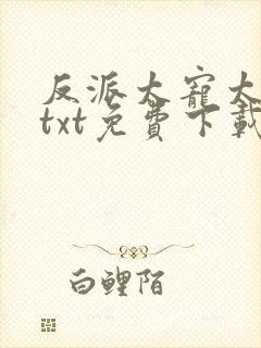 反派太宠太撩人txt免费下载