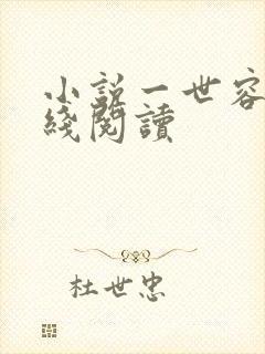 小说一世容安在线阅读