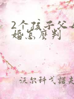 2个孩子父母离婚怎么判