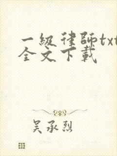 一级律师txt全文下载