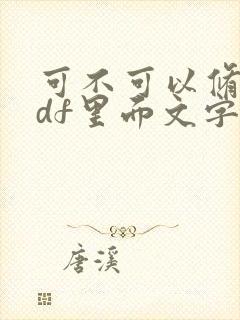 可不可以修改pdf里面文字