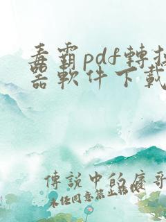 毒霸pdf转换器软件下载