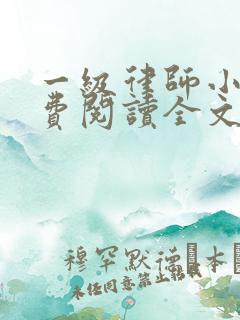 一级律师小说免费阅读全文无删减