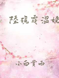 陆砚霆温娆小说