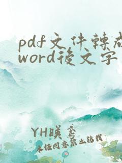 pdf文件转成word后文字是带框的