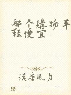 哪个购物平台买鞋便宜