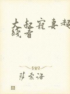大叔宠妻超甜在线看