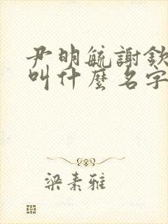 尹明毓谢钦小说叫什么名字