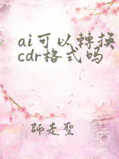 ai可以转换成cdr格式吗