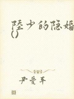 陆少的隐婚甜妻()