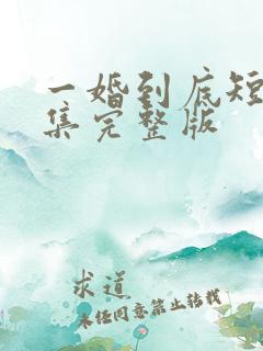 一婚到底短剧全集完整版