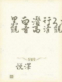 黑白潜行2免费观看高清观看