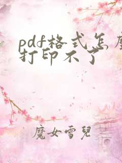 pdf格式怎么打印不了