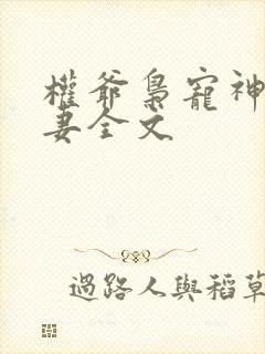 权爷枭宠神秘娇妻全文