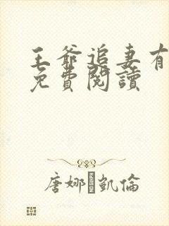 王爷追妻有点忙免费阅读