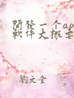 开发一个app软件大概要多少钱