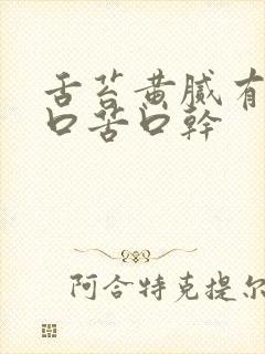 舌苔黄腻有齿痕口苦口干