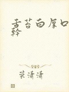 舌苔白厚口苦口干