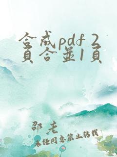 合成pdf 2页合并1页