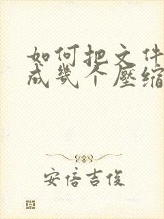 如何把文件压缩成几个压缩包