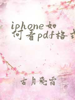 iphone如何看pdf格式的书