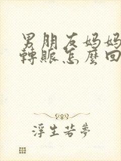 男朋友妈妈微信转账怎么回复