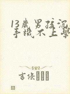 13岁男孩沉迷手机不上学怎么办