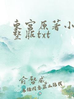 东宫原著小说完整版txt