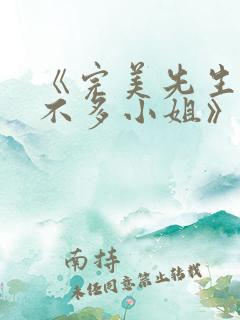 《完美先生与差不多小姐》