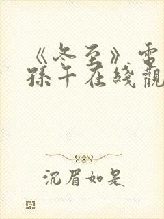 《冬至》电视剧孙千在线观看
