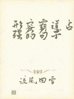 形容霸道占有欲强的句子