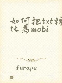 如何把txt转化为mobi