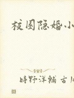 校园隐婚小说