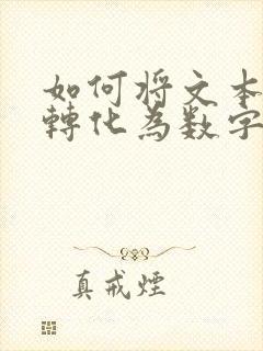 如何将文本数字转化为数字