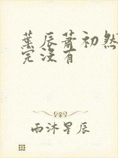 叶辰萧初然更新完没有